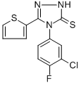 4-(3-CHLORO-4-FLUOROPHENYL)-5-(2-THIENYL)-2,4-DIHYDRO-3H-1,2,4-TRIAZOLE-3-THIONE Struktur