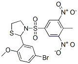 Thiazolidine, 2-(5-bromo-2-methoxyphenyl)-3-[(4-methyl-3,5-dinitrophenyl)sulfonyl]- (9CI) Struktur