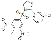 Thiazolidine, 2-(3-chlorophenyl)-3-[(4-methyl-3,5-dinitrophenyl)sulfonyl]- (9CI) Struktur