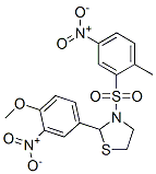 Thiazolidine, 2-(4-methoxy-3-nitrophenyl)-3-[(2-methyl-5-nitrophenyl)sulfonyl]- (9CI) Struktur