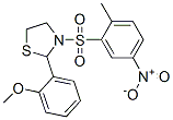 Thiazolidine, 2-(2-methoxyphenyl)-3-[(2-methyl-5-nitrophenyl)sulfonyl]- (9CI) Struktur