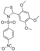 Thiazolidine, 3-[(4-nitrophenyl)sulfonyl]-2-(2,4,5-trimethoxyphenyl)- (9CI) Struktur