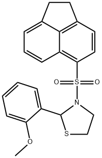 Thiazolidine, 3-[(1,2-dihydro-5-acenaphthylenyl)sulfonyl]-2-(2-methoxyphenyl)- (9CI) Struktur