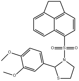 Thiazolidine, 3-[(1,2-dihydro-5-acenaphthylenyl)sulfonyl]-2-(3,4-dimethoxyphenyl)- (9CI) Struktur