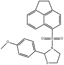 Thiazolidine, 3-[(1,2-dihydro-5-acenaphthylenyl)sulfonyl]-2-(4-methoxyphenyl)- (9CI) Struktur