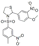 Thiazolidine, 2-(4-methoxy-3-nitrophenyl)-3-[(4-methyl-3-nitrophenyl)sulfonyl]- (9CI) Struktur