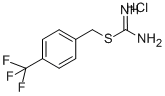 AMINO([4-(TRIFLUOROMETHYL)BENZYL]SULFANYL)METHANIMINIUM CHLORIDE Struktur