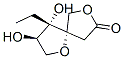 1,7-Dioxaspiro[4.4]nonan-8-one,4-ethyl-3,4-dihydroxy-,(3R,4S,5S)-(9CI) Struktur