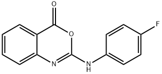 2-(4-FLUOROANILINO)-4H-3,1-BENZOXAZIN-4-ONE Struktur