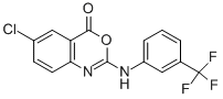 6-CHLORO-2-[3-(TRIFLUOROMETHYL)ANILINO]-4H-3,1-BENZOXAZIN-4-ONE Struktur