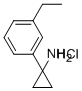 Cyclopropanamine, 1-(3-ethylphenyl)-, hydrochloride (1:1) Struktur