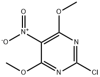 2-CHLORO-4,6-DIMETHOXY-5-NITRO-PYRIMIDINE Struktur