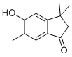 2,3-DIHYDRO-5-HYDROXY-3,3,6-TRIMETHYLINDEN-1-ONE Struktur