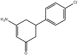 3-Amino-5-(4-chlorophenyl)cyclohex-2-en-1-one Struktur