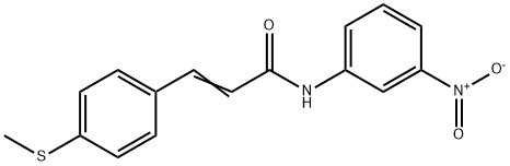 (E)-3-[4-(METHYLSULFANYL)PHENYL]-N-(3-NITROPHENYL)-2-PROPENAMIDE Struktur