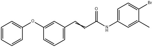 (E)-N-(4-BROMO-3-METHYLPHENYL)-3-(3-PHENOXYPHENYL)-2-PROPENAMIDE Struktur