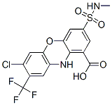 10H-Phenoxazine-1-carboxylic  acid,  7-chloro-3-[(methylamino)sulfonyl]-8-(trifluoromethyl)- Struktur