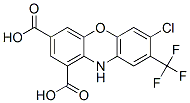 10H-Phenoxazine-1,3-dicarboxylic  acid,  7-chloro-8-(trifluoromethyl)- Struktur