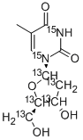 THYMIDINE (DEOXYRIBOSE-13C5; U-15N2) Struktur