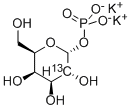 ALPHA-D-[2-13C]GALACTOPYRANOSYL 1-PHOSPHATE DIPOTASSIUM SALT Struktur