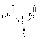 D-[1,2,3-13C3]GLYCERALDEHYDE Struktur