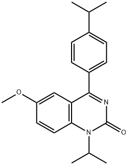 1-isopropyl-4-(4-isopropylphenyl)-6-Methoxyquinazolin-2(1H)-one Struktur