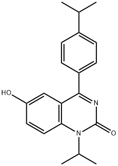 6-HYDROXY-1-ISOPROPYL-4-(4-ISOPROPYLPHENYL)-1H-QUINAZOLIN-2-ONE Struktur