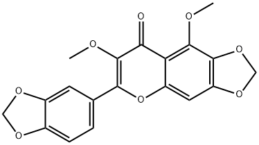 3,5-Dimethoxy-3',4':6,7-bis(methylenedioxy)flavone Struktur