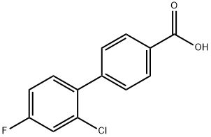 4-(2-Chloro-4-fluorophenyl)benzoic acid Struktur