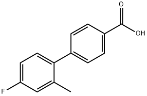 4-(4-Fluoro-2-methylphenyl)benzoic acid Struktur