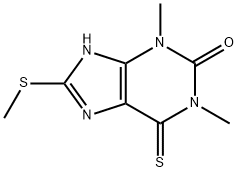 1,3,6,7-Tetrahydro-1,3-dimethyl-8-(methylthio)-6-thioxo-2H-purin-2-one Struktur