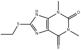 8-(Ethylthio)-3,7-dihydro-1,3-dimethyl-6-thioxo-1H-purin-2(6H)-one Struktur