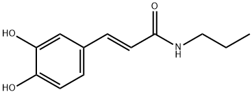 2-Propenamide, 3-(3,4-dihydroxyphenyl)-N-propyl-, (2E)- (9CI) Struktur