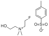 ETHANAMINIUM, N-(2-FLUOROETHYL)-2-HYDROXY-N,N-DIMETHYL-, SALT WITH 4-METHYLBENZENESULFONIC ACID Struktur