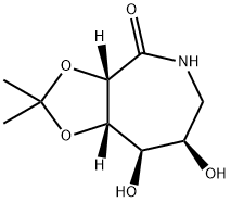 4H-1,3-Dioxolo[4,5-c]azepin-4-one, hexahydro-7,8-dihydroxy-2,2-dimethyl-, (3aS,7R,8R,8aS)- (9CI) Struktur