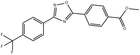 Methyl 4-(3-(4-(trifluoromethyl)phenyl)-1,2,4-oxadiazol-5-yl)benzoate Struktur