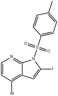 N-Tosyl-4-bromo-2-iodo-7-azaindole Struktur