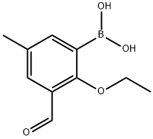 2-ETHOXY-3-FORMYL-5-METHYLPHENYLBORONIC Struktur