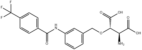 (3S)-3-[[3-[[4-(TRIFLUOROMETHYL)BENZOYL]AMINO]PHENYL]METHOXY]-L-ASPARTIC ACID Struktur