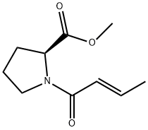 L-Proline, 1-[(2E)-1-oxo-2-butenyl]-,methyl ester Struktur