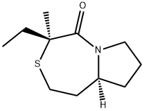 Pyrrolo[1,2-d][1,4]thiazepin-5(4H)-one, 4-ethylhexahydro-4-methyl-, (4S,9aS)- (9CI) Struktur