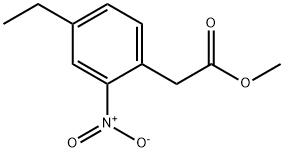 Benzeneacetic acid, 4-ethyl-2-nitro-, methyl ester (9CI) Struktur