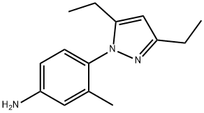 Benzenamine, 4-(3,5-diethyl-1H-pyrazol-1-yl)-3-methyl- (9CI) Struktur