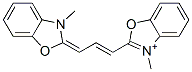 2-[3-(2,3-Dihydro-3-methylbenzoxazole-2-ylidene)-1-propenyl]-3-methylbenzoxazole-3-ium Struktur