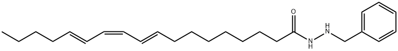 (9E,11Z,13E)-9,11,13-Octadecatrienoic acid 2-benzyl hydrazide Struktur