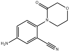 Benzonitrile, 5-amino-2-(3-oxo-4-morpholinyl)- Struktur