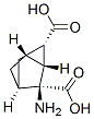 Tricyclo[2.2.1.02,6]heptane-1,3-dicarboxylic acid, 3-amino-, (1R,2R,3S,4S,6S)- Struktur