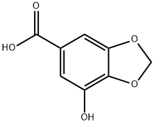 7-HYDROXY-1,3-BENZODIOXOLE-5-CARBOXYLIC ACID Struktur