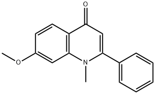 7-Methoxy-1-methyl-2-phenylquinolin-4(1H)-one Struktur