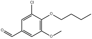 4-butoxy-3-chloro-5-methoxybenzaldehyde Struktur